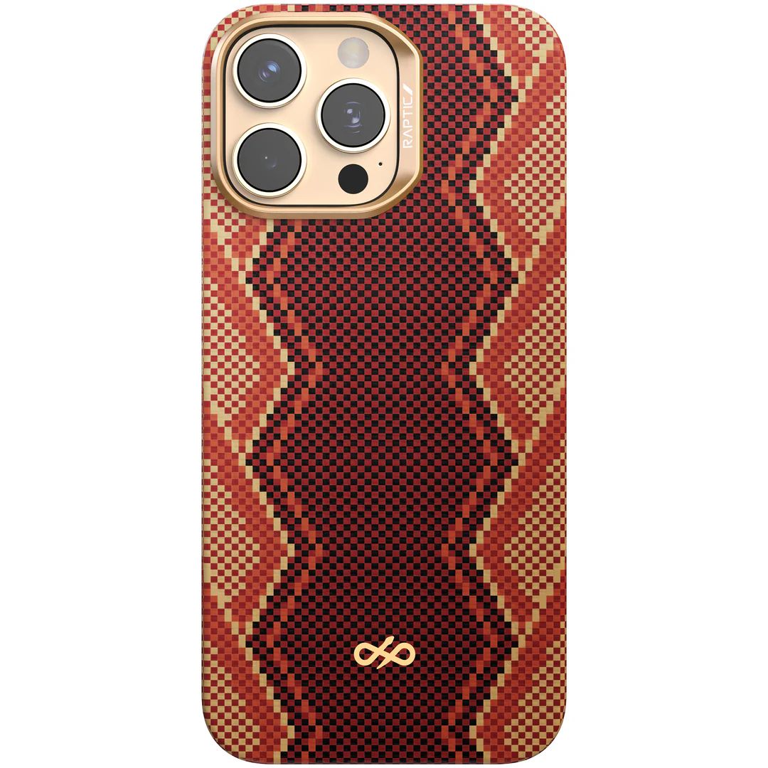 Raptic Strong - DEFENSE Armor - Aramid Fiber Skin - Profound- MagSafe Compatible - Snake Pattern case for iPhone 16 Pro Max