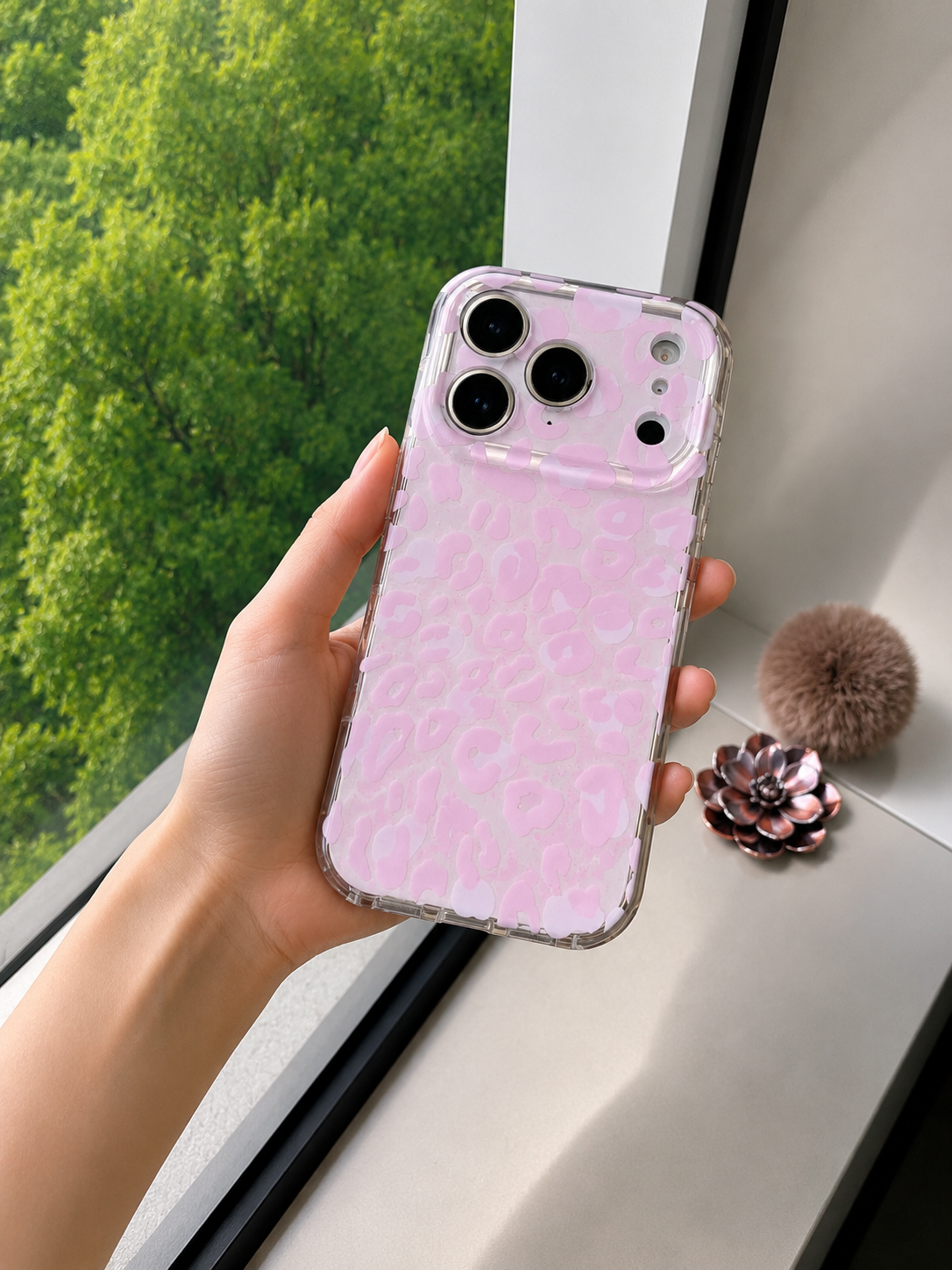 Leopard Pattern Case For iPhone17 Pro(Pink)