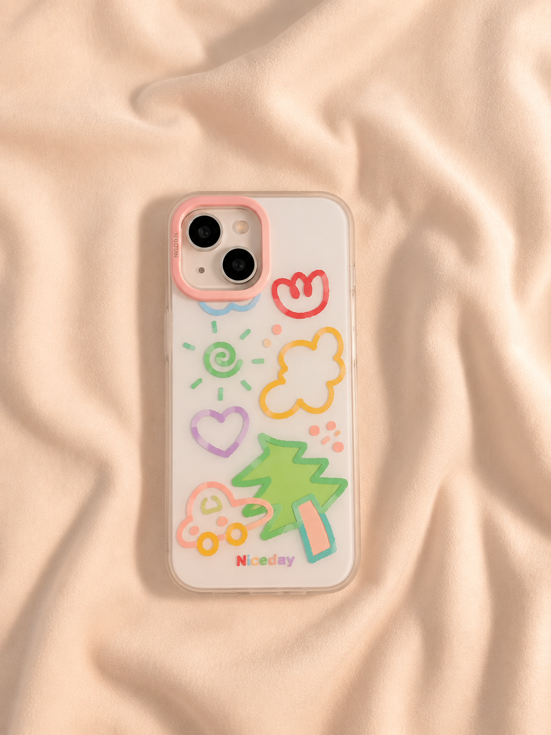 Cartoon Designer Matte Finish Case for iPhone 15(Nice Day)