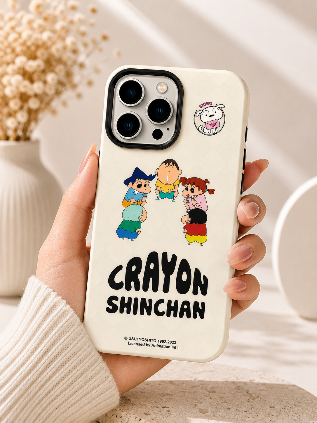 Shinchan Crayon Designer Case For iPhone 15 Pro Max (Multicolour)