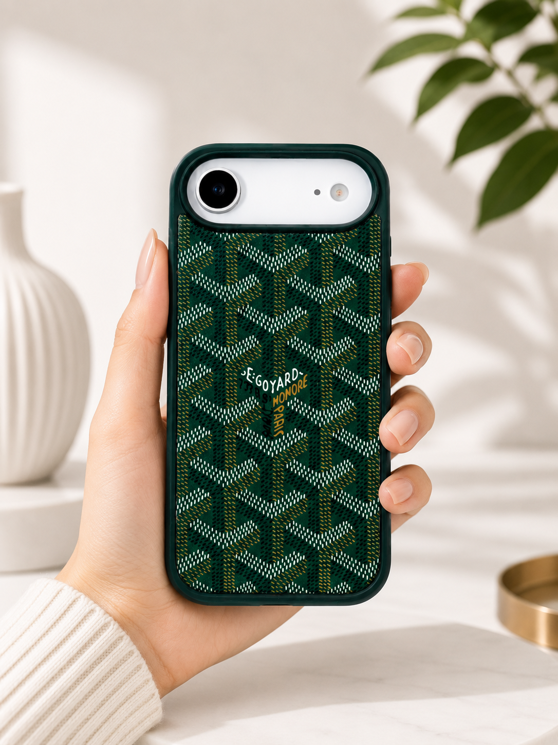 Branded PU Leather Case for iPhone 17 Air (Green)