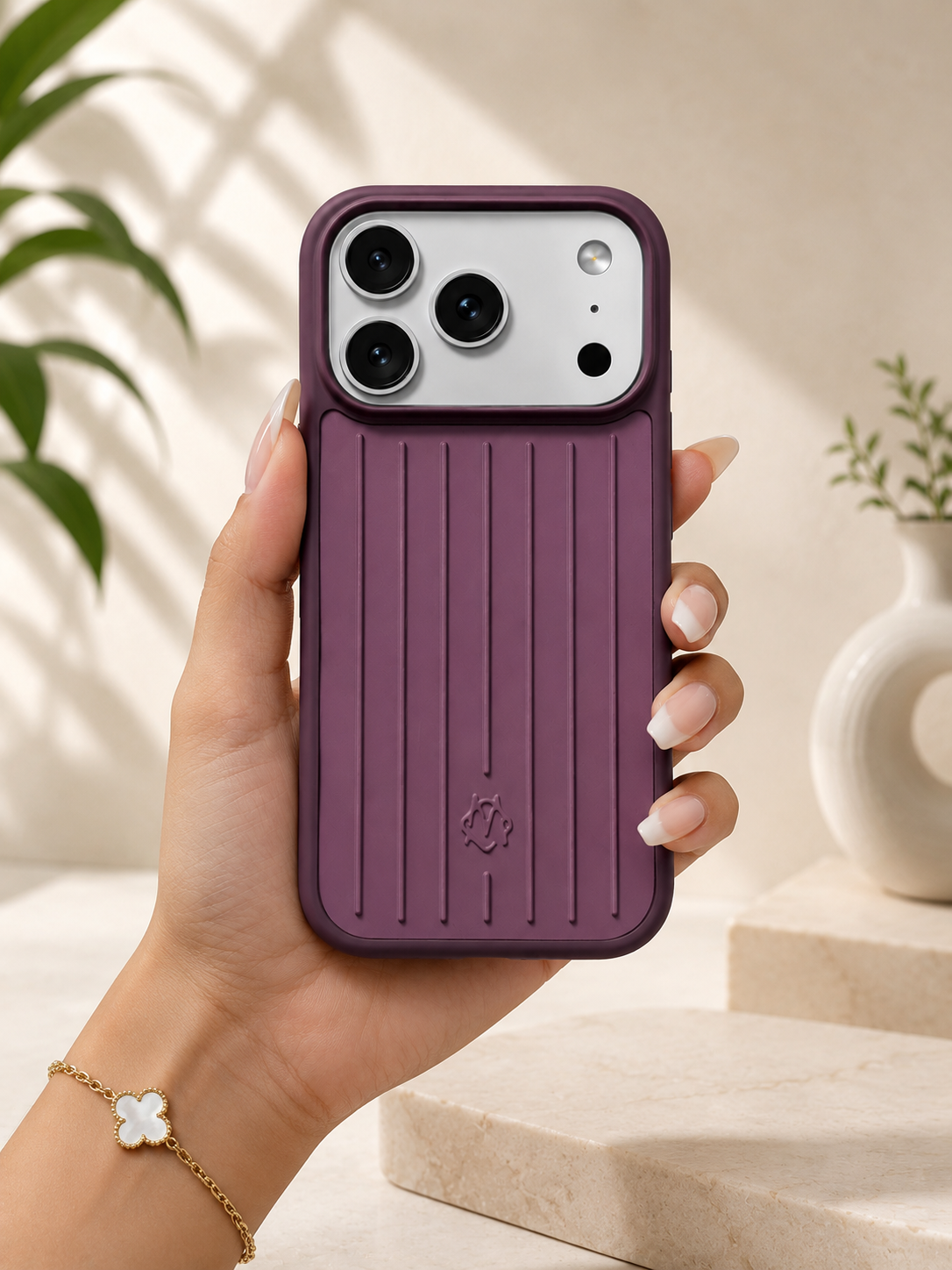 Aluminium Phone Case For iPhone 17 Pro Max / 18 Pro Max (Dark Cherry)