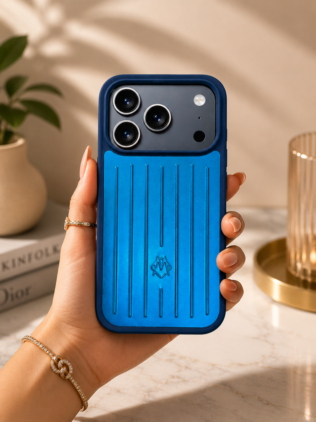 Aluminium Phone Case For iPhone 17 pro /18 Pro (Royal Blue)