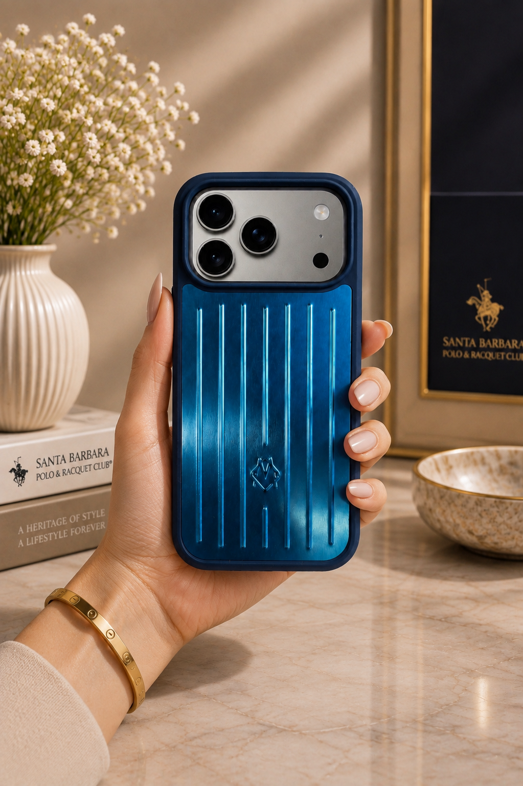 Aluminium Phone Case For iPhone 17 pro /18 Pro (Royal Blue)