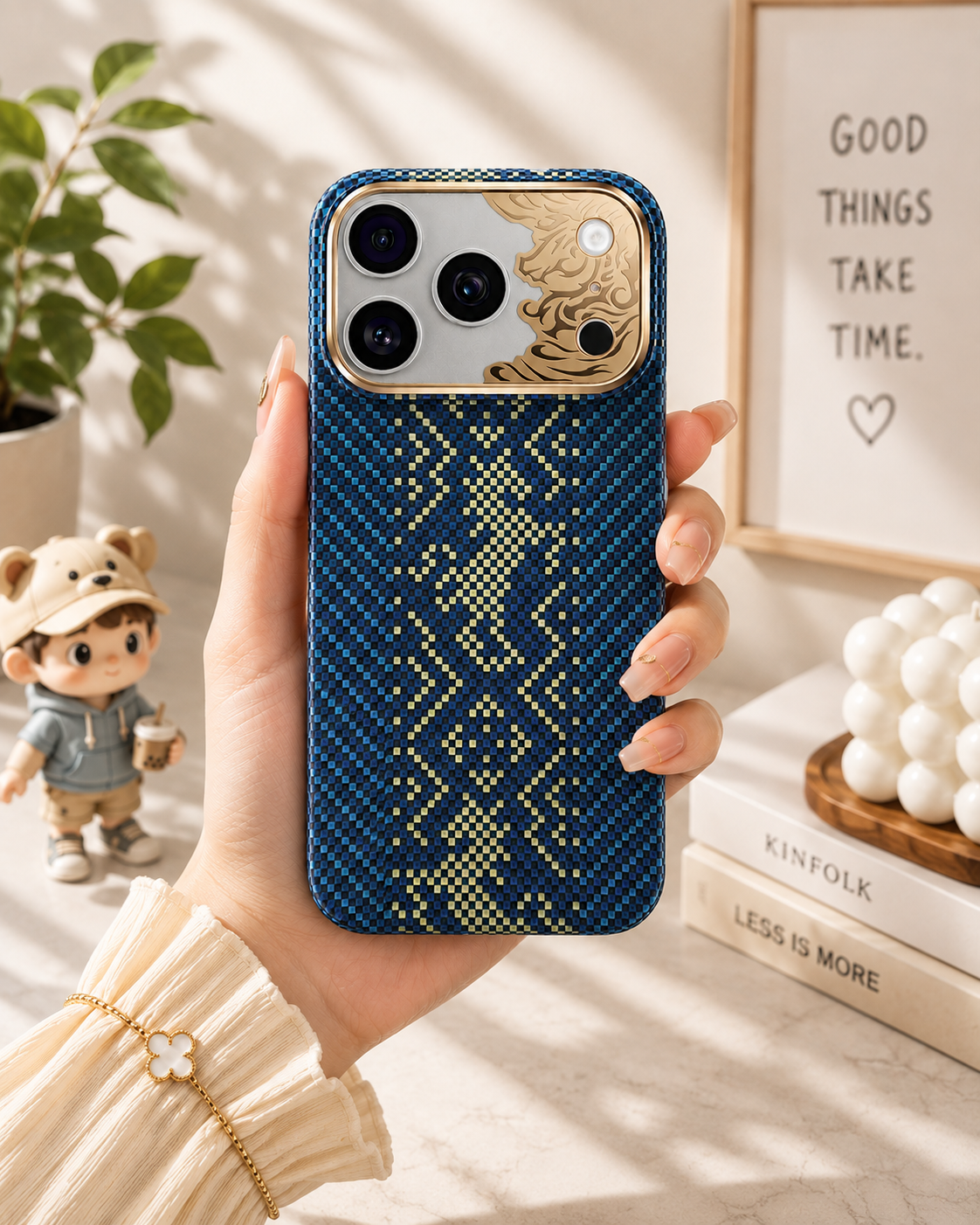 BENKS Knight Air Blue Case built with Kevlar® for iPhone 17 Pro Max / 18 Pro Max (Blue)