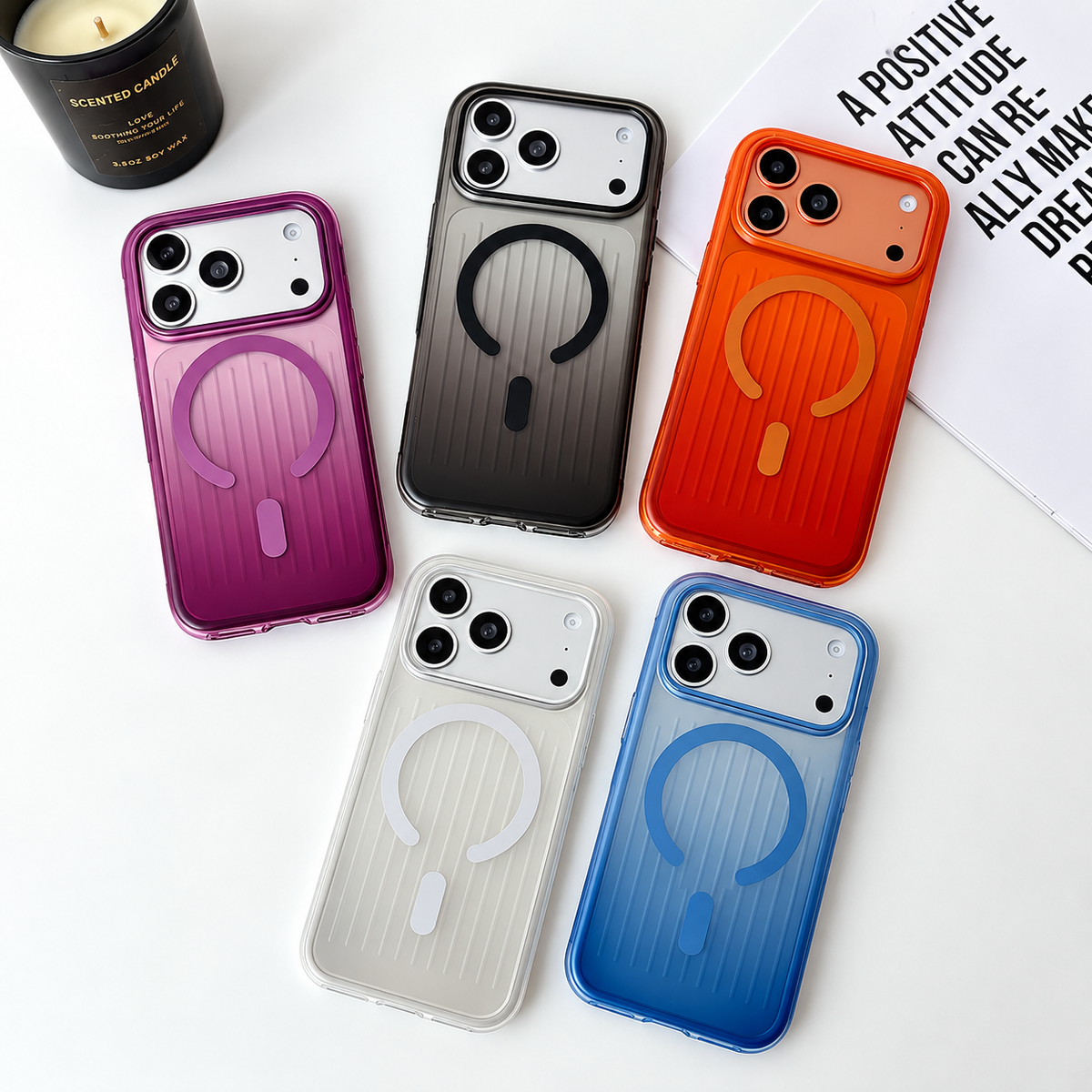 Dual Colour Matte Finish MagSafe Case for iPhone 17 Pro / 18 Pro (Silver)
