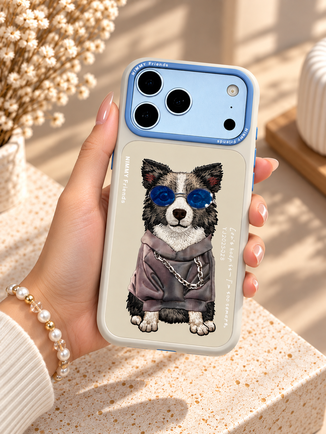 Nimmy Designer Case For iPhone 17 Pro Max / 18 Pro Max (Grey Dog) (Code:5100)