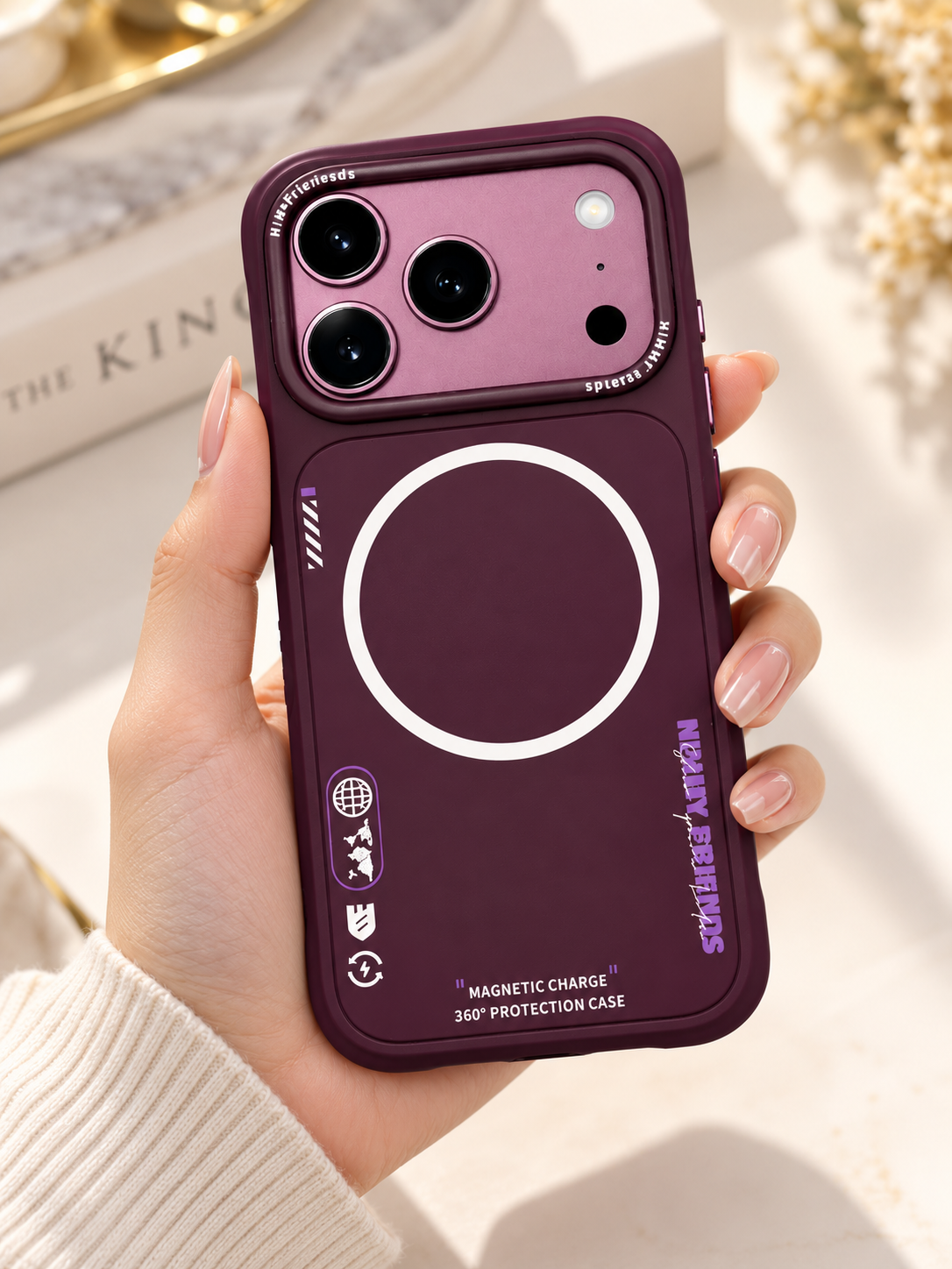 Nimmy Designer Case For iPhone 17 Pro / 18 Pro (Burgundy) (Code:5099)