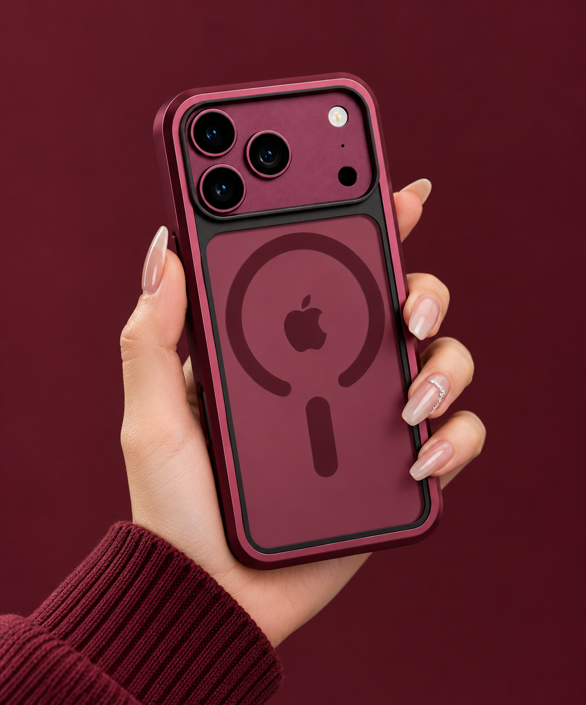 Kzdoo MAG ARES Case For iPhone 17 Pro / 18 Pro (Burgundy) (Code:5131)