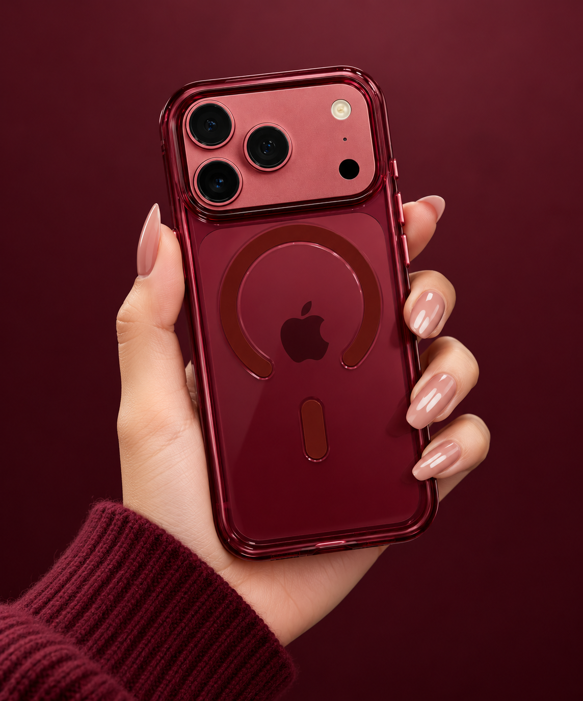 Kzdoo Ice-guard MagSafe Case For iPhone 17 Pro Max / 18 Pro Max (Burgundy) (Code:5148)