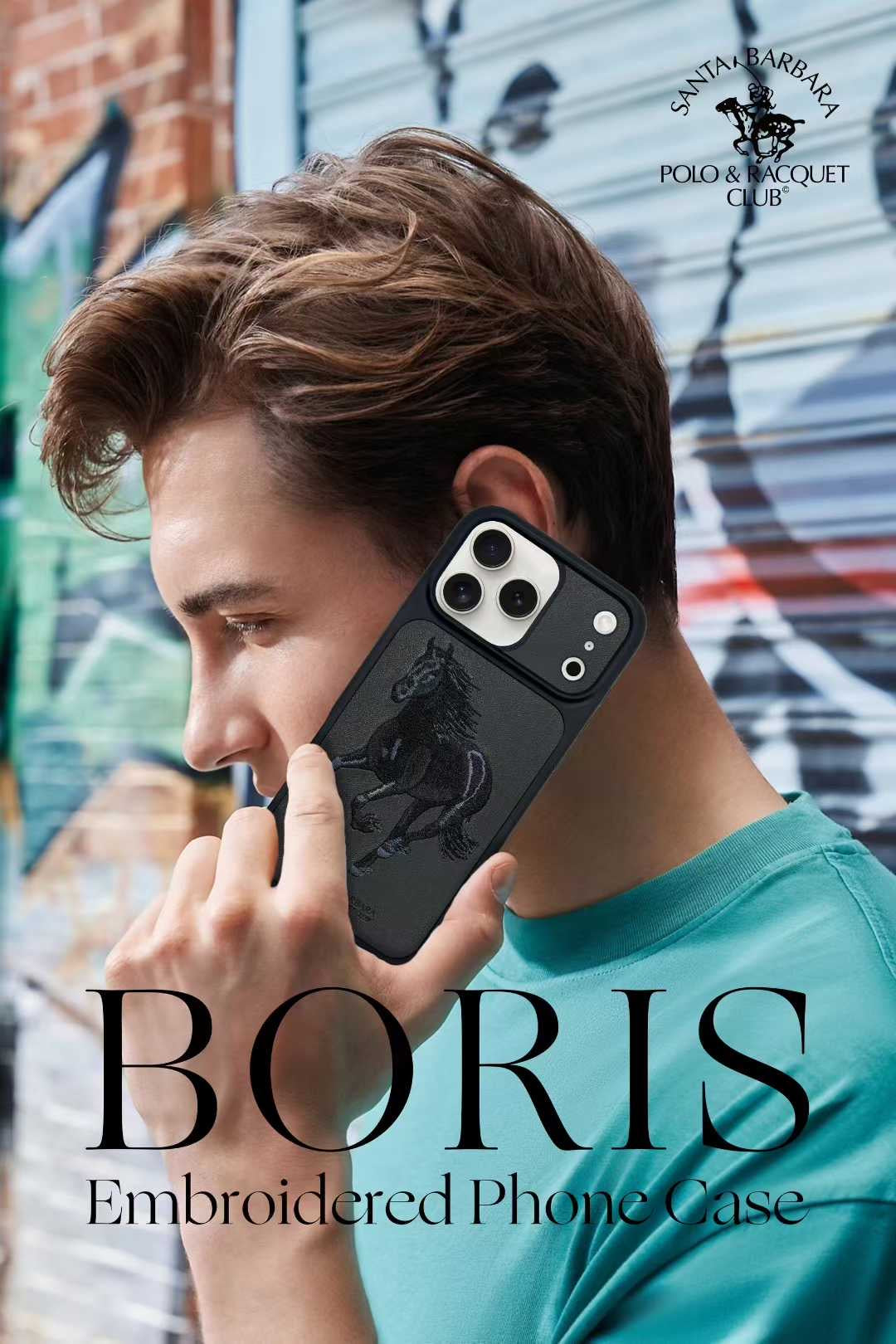 Santa Barbara Polo Raquet Club BORRIS Series for iPhone 17 Pro Max (Black)