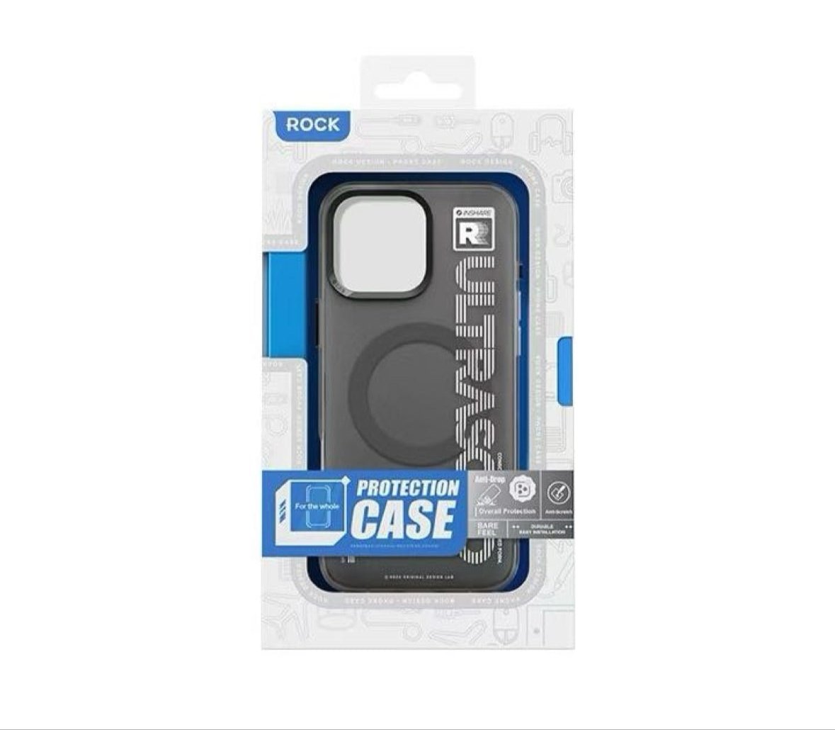 ROCK Matte Finish Ultra Crush Series Magsafe Case for iPhone 16 Pro Max (Black)