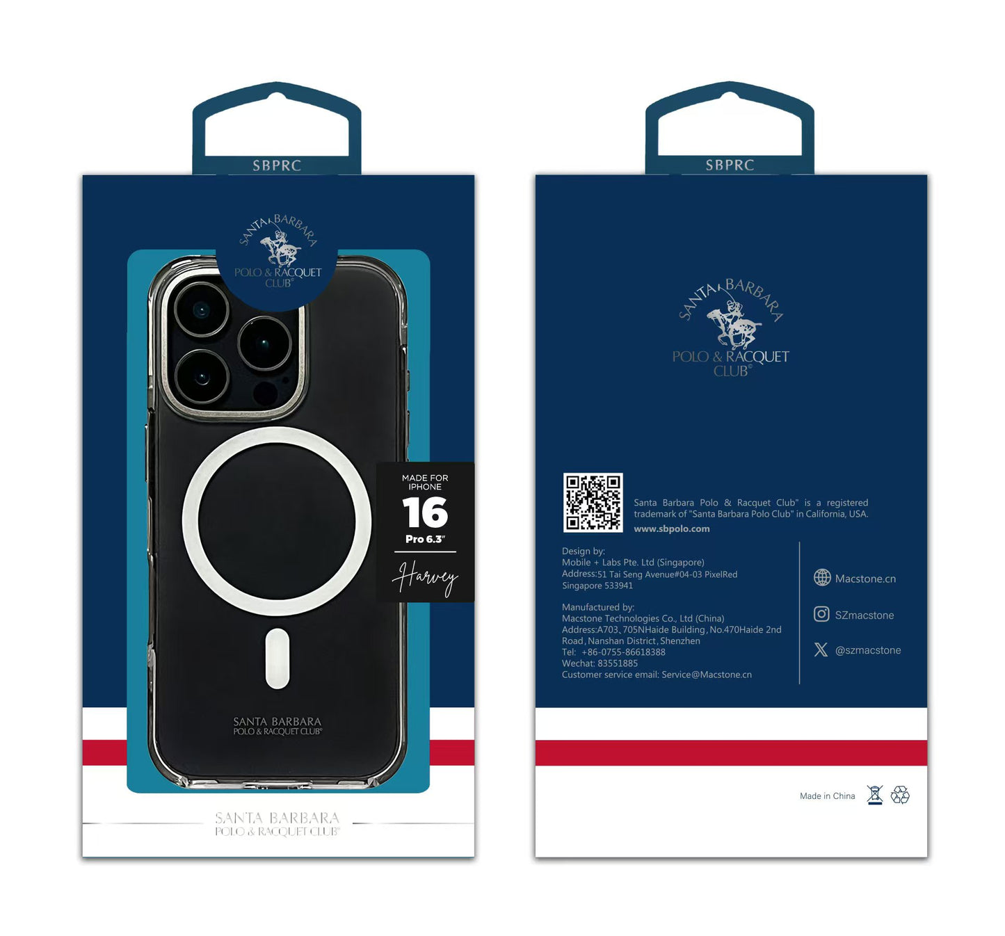 Santa Barbara Polo Raquet Club HARVEY Series for iPhone 16 Pro Max (Natural Titanium)