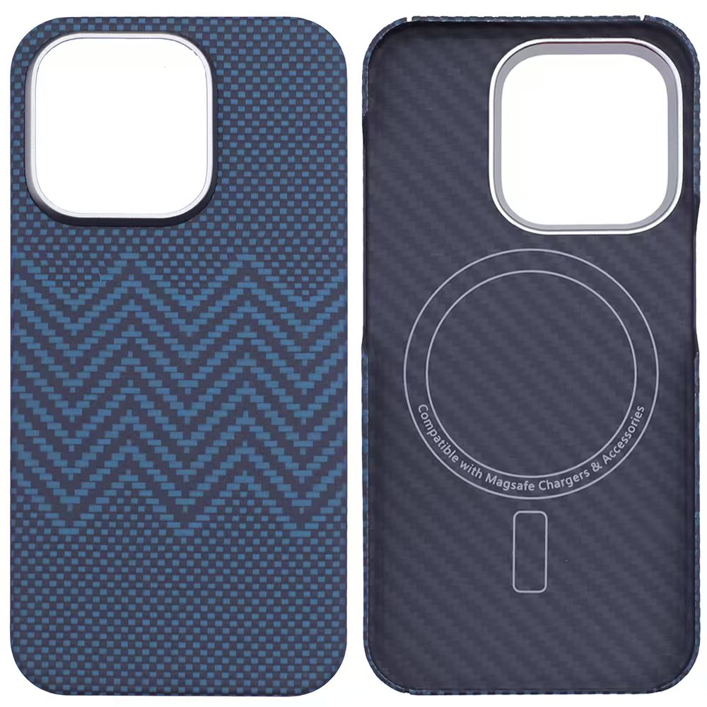 Aramid Carbon Fibre Ultra Slim Case for iPhone 15 Pro Max (Blue)
