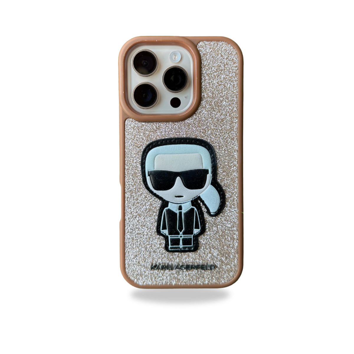 KRL Glitter Silicon Case for iPhone 16 Pro Max (BROWN)