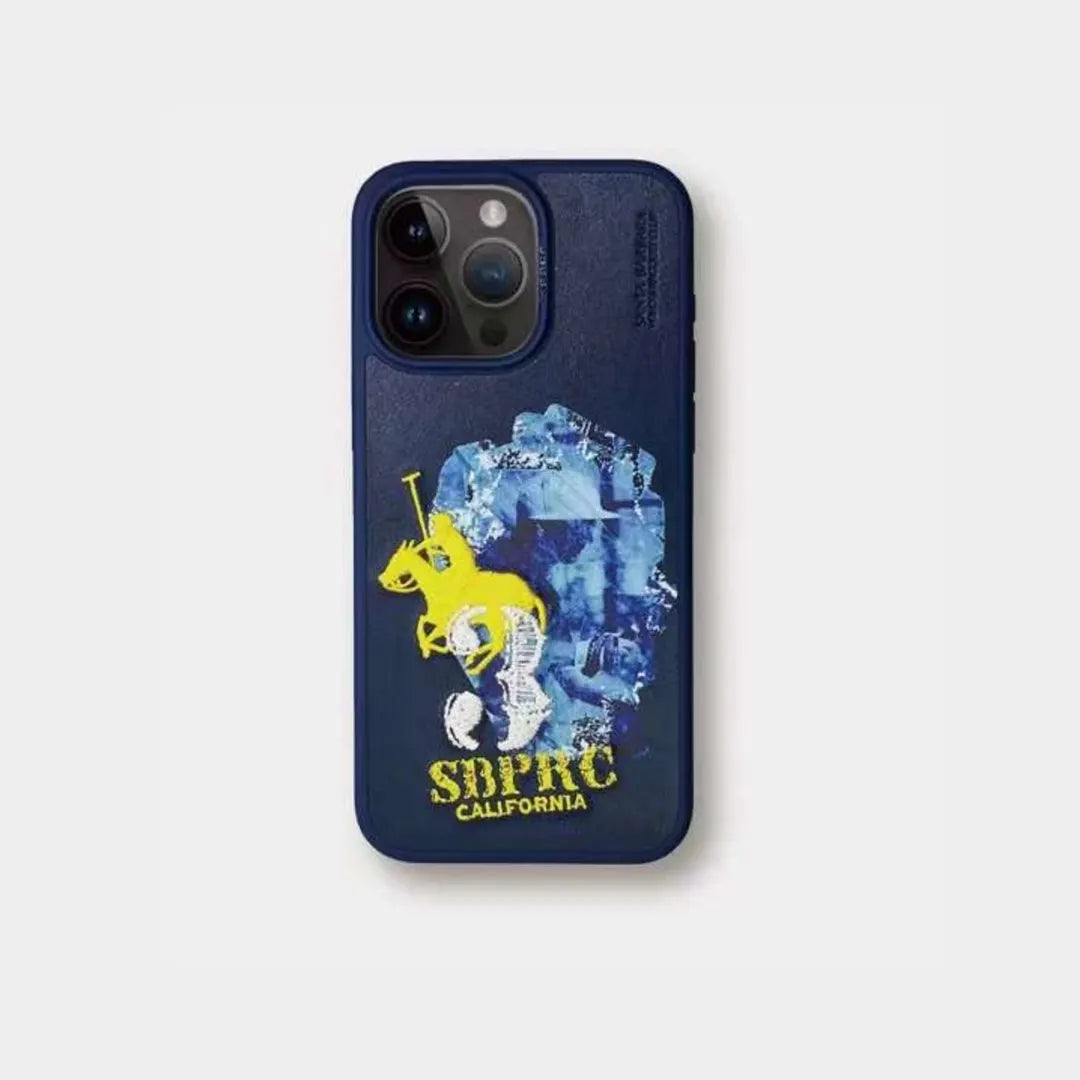 Santa Barbara Polo Marcus Series Cover for iPhone 15 Plus (Blue)