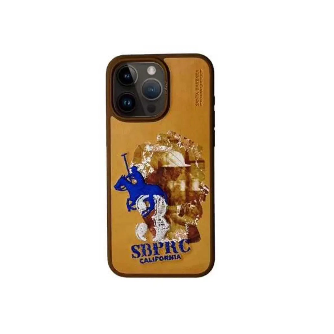 Santa Barbara Polo Marcus Series Cover for iPhone 15 Pro (Tan Brown)