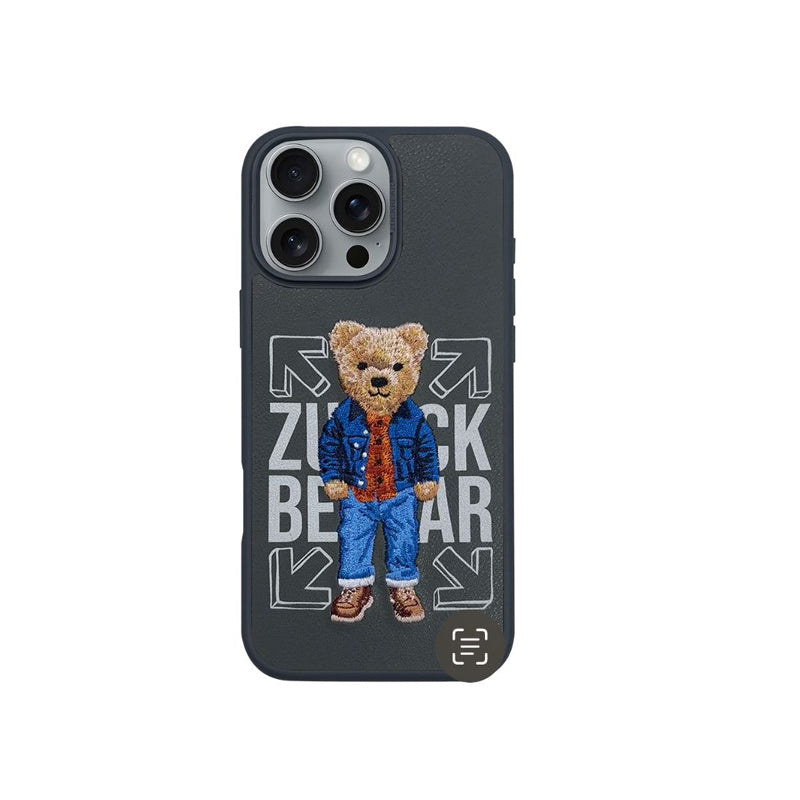 ZUCK BEAR San Francisco Fortune Series PU Leather Case for iPhone 16 Pro Max (Dark Grey)