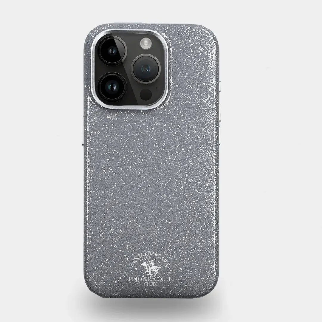 Santa Barbara Polo Aurora Series Glitter Back Cover iPhone 15 Plus (Silver)