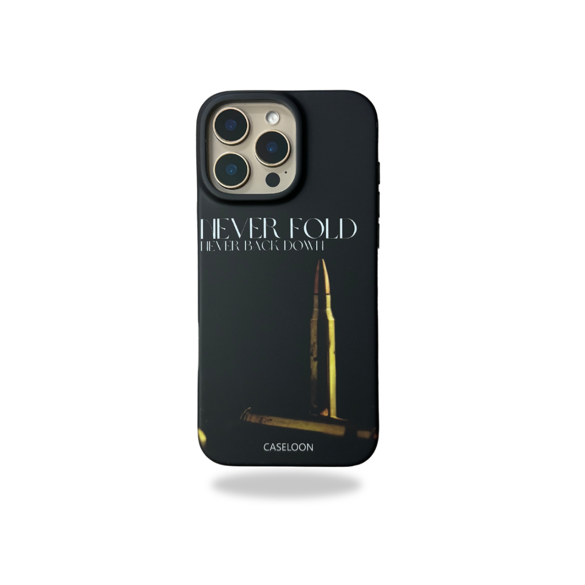 Never Fold Never Back Down Drop Proof Matte Finish Case for iPhone 14 Pro