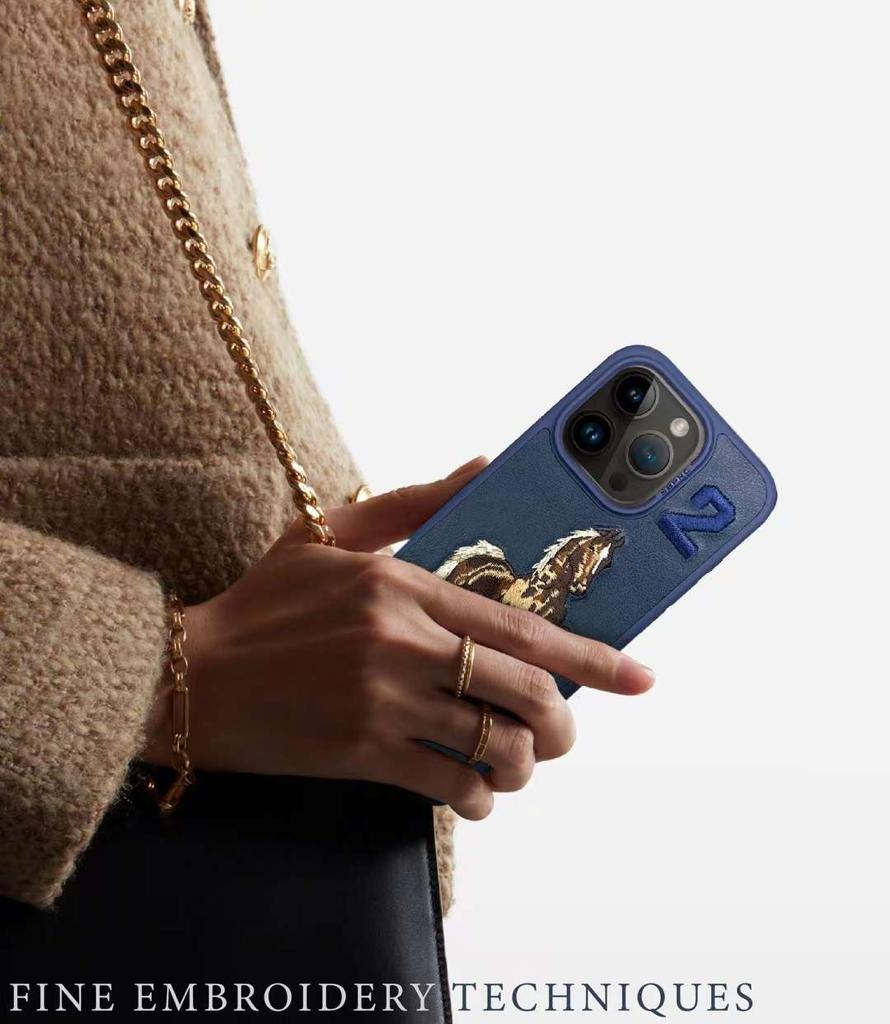 Santa Barbara Polo Borris Series Cover for iPhone 15 Pro Max (Blue)