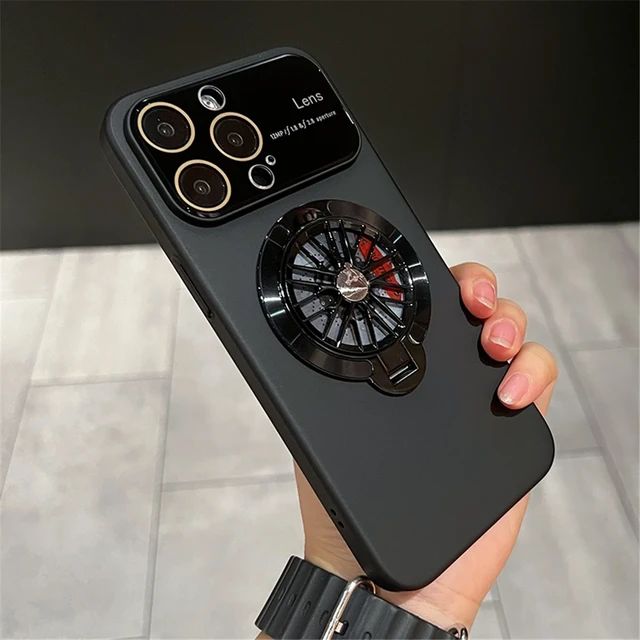 GYRO Wheel Rotating Case for iPhone 15 (Black)