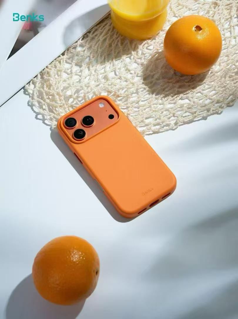 BENKS Vita Pro Series Genuine PU Leather Case for iPhone 17 Pro Max (ORANGE)