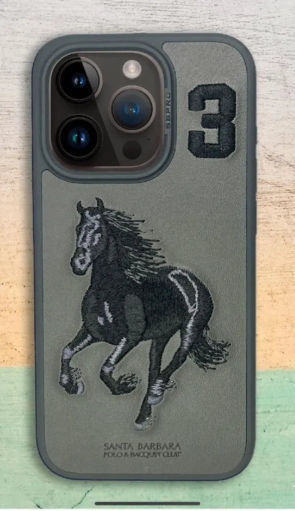 Santa Barbara Polo Borris Series Cover for iPhone 15 Pro Max (Black)