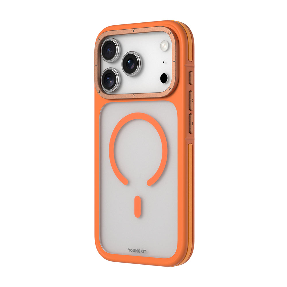 iPhone 17 Pro Case | YOUNGKIT Rocky Sand Series (ORANGE)