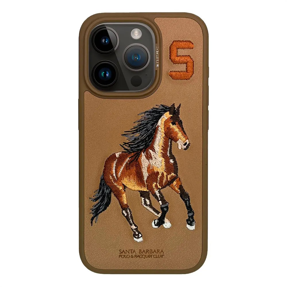 Santa Barbara Polo Borris Series Cover for iPhone 15 Pro Max (Tan Brown)