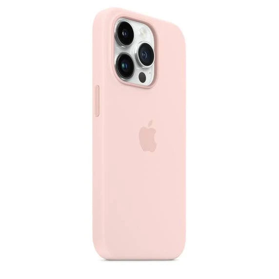 PU Leather Magsafe Compatible Logo Case for iPhone 14 Pro (Light Pink)