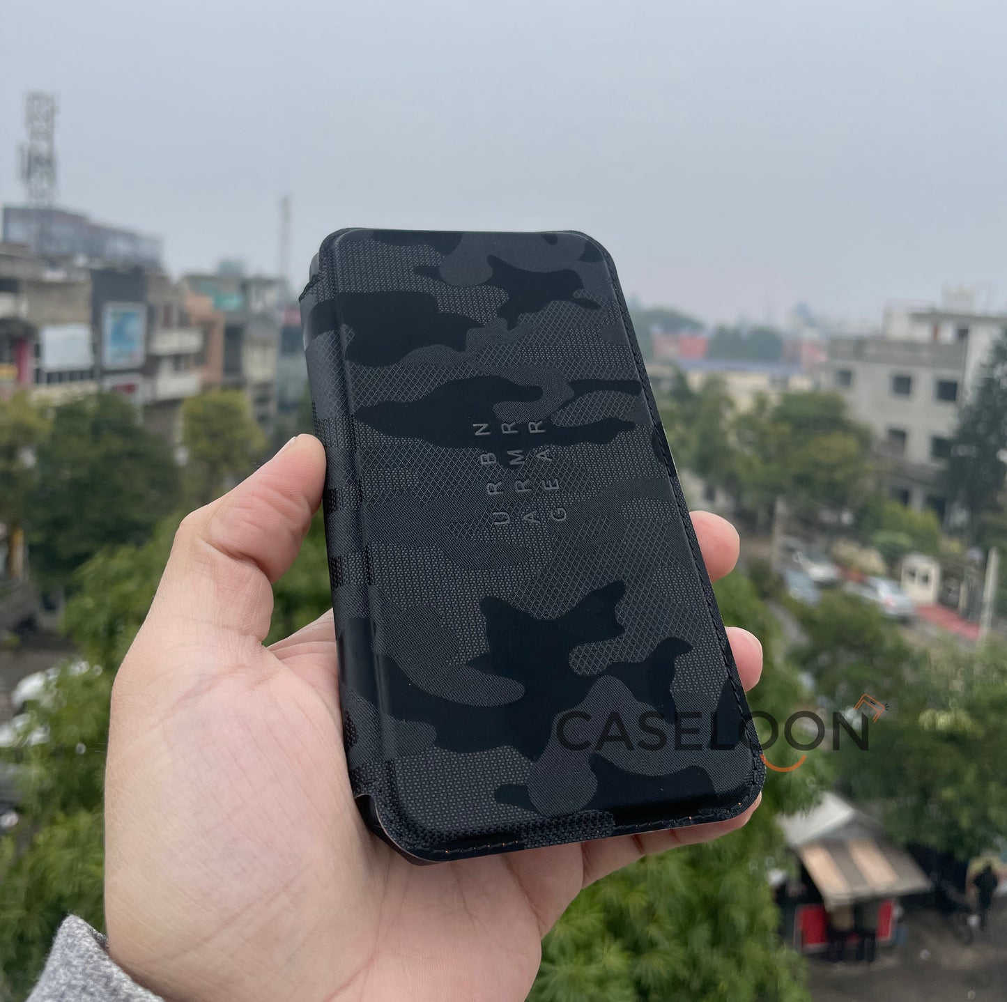 Metropolis Folio Flip Series Case for iPhone 13 (BLACK CAMOU)