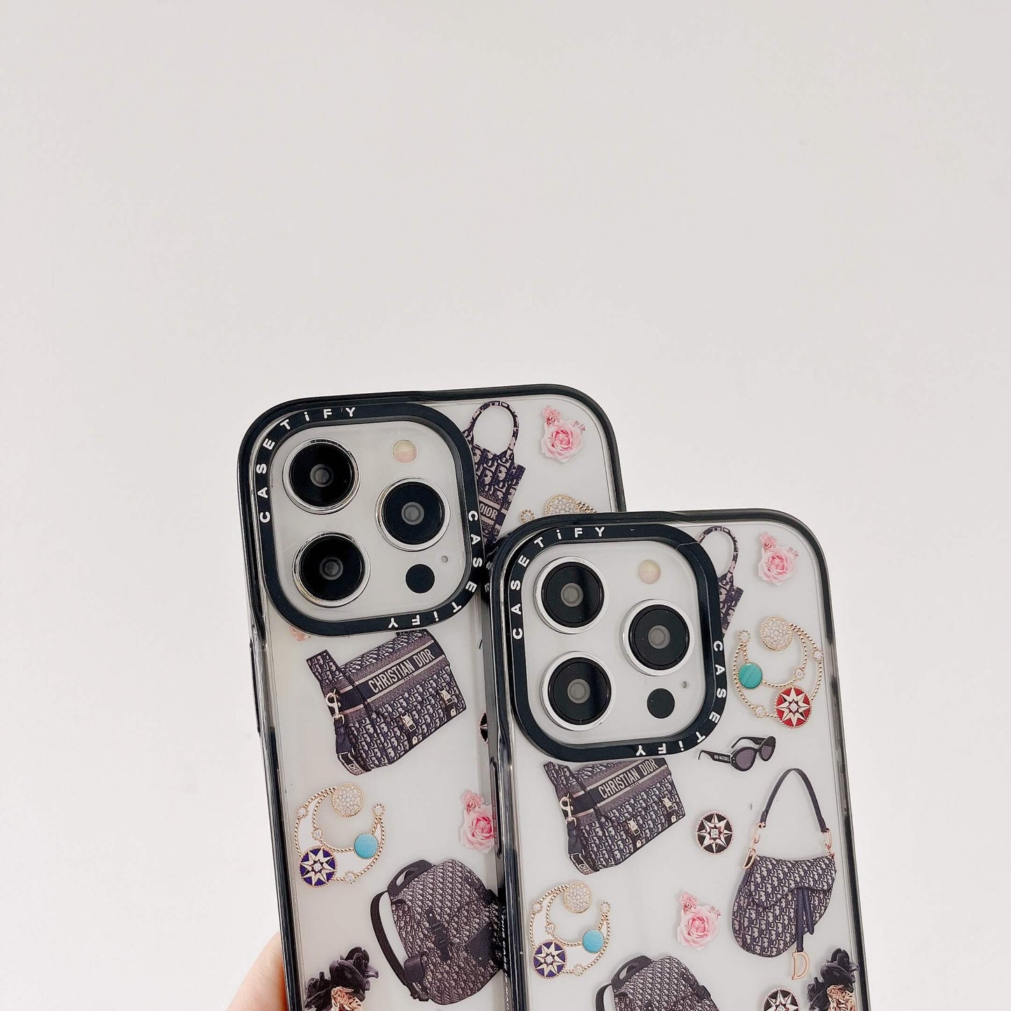 Luxury Branded Bags Design Transparent Case for iPhone 14 Pro Max