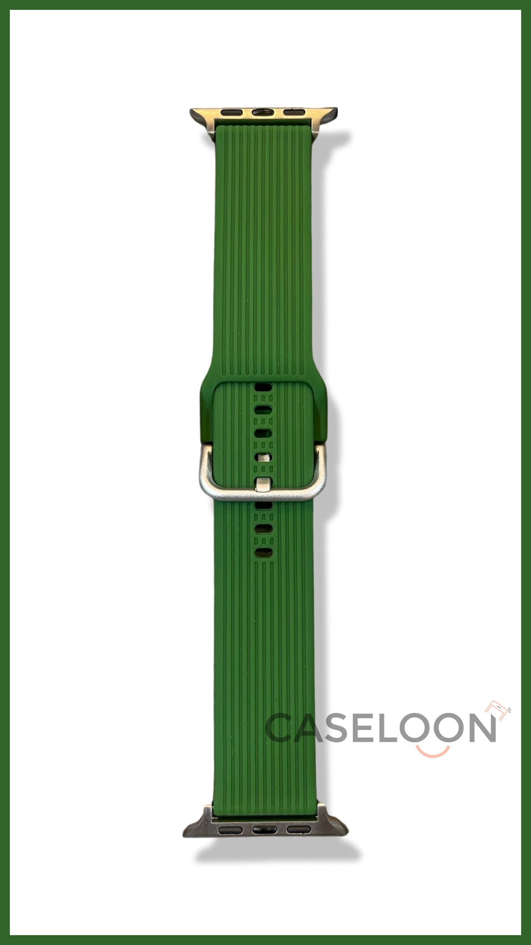 Leaf Green Silicon Watch Band for 42/44/45 mm