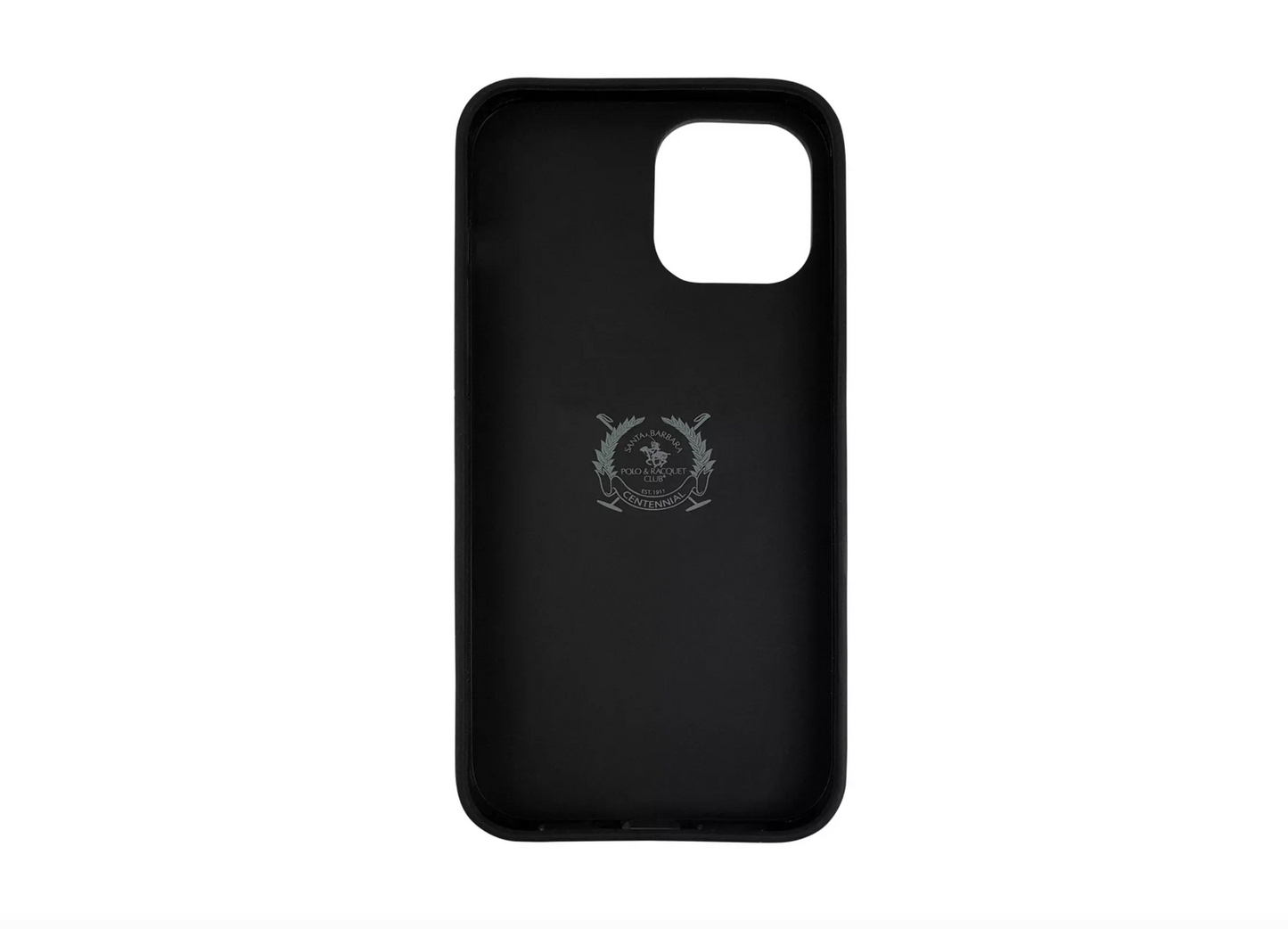 Santa Barbara Polo Ravel Series Leather Back Cover iPhone 14 Pro Max (Black)