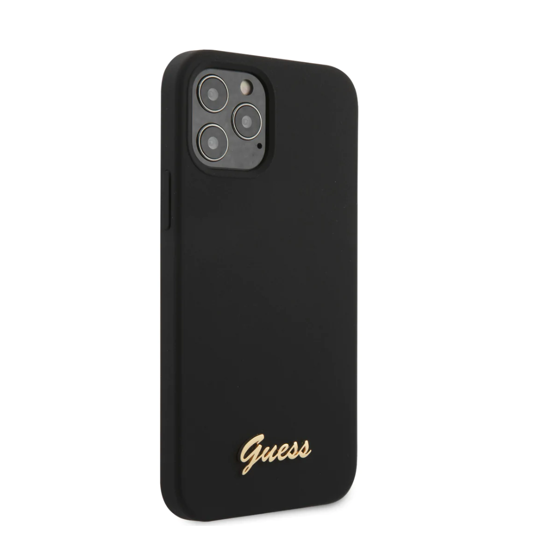 iPhone 13 Pro Max - SILICONE BLACK METAL LOGO Case - GUESS