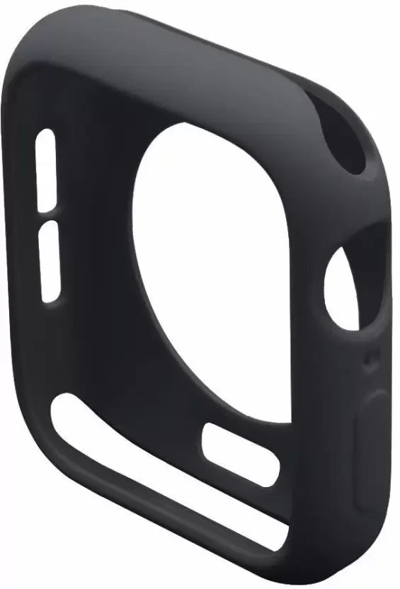 Soft Silicon Cover for Apple Watch, Series 4,5,6,7,8 40mm, 41mm, 44mm, 45mm Soft TPU Ultra-Slim Case Cover (Black, Grip Case)