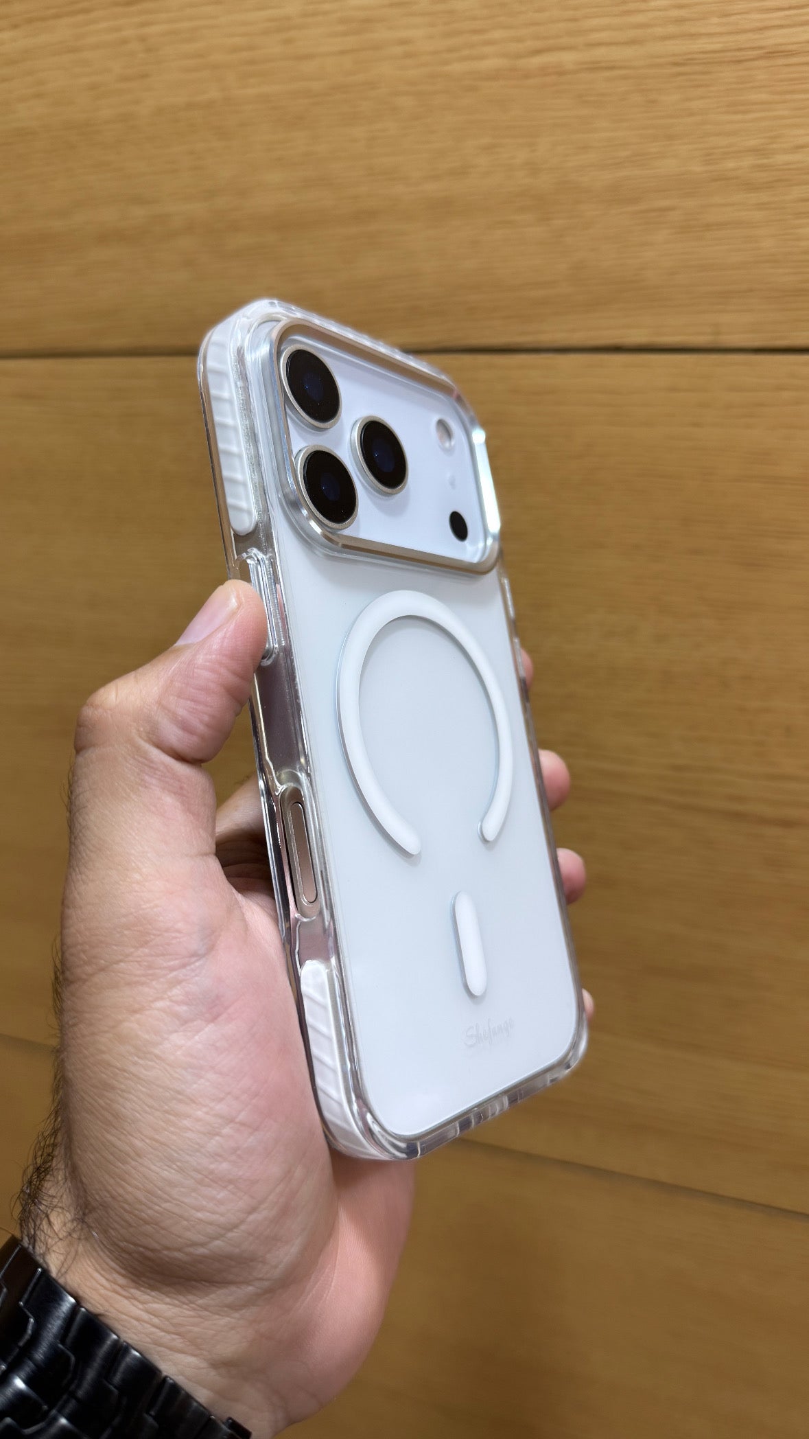 Premium Quality Tough Armour Drop Protection Transparent Case for iPhone 17 Pro (WHITE)