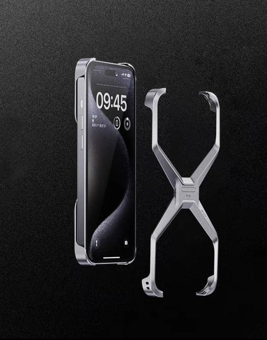 X Metal Bumper for iPhone 15 Pro Max (Grey)