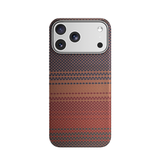 Genuine Kevlar Carbon Fibre Ultra Slim Case for iPhone 17 Pro Max (Desert & Red)