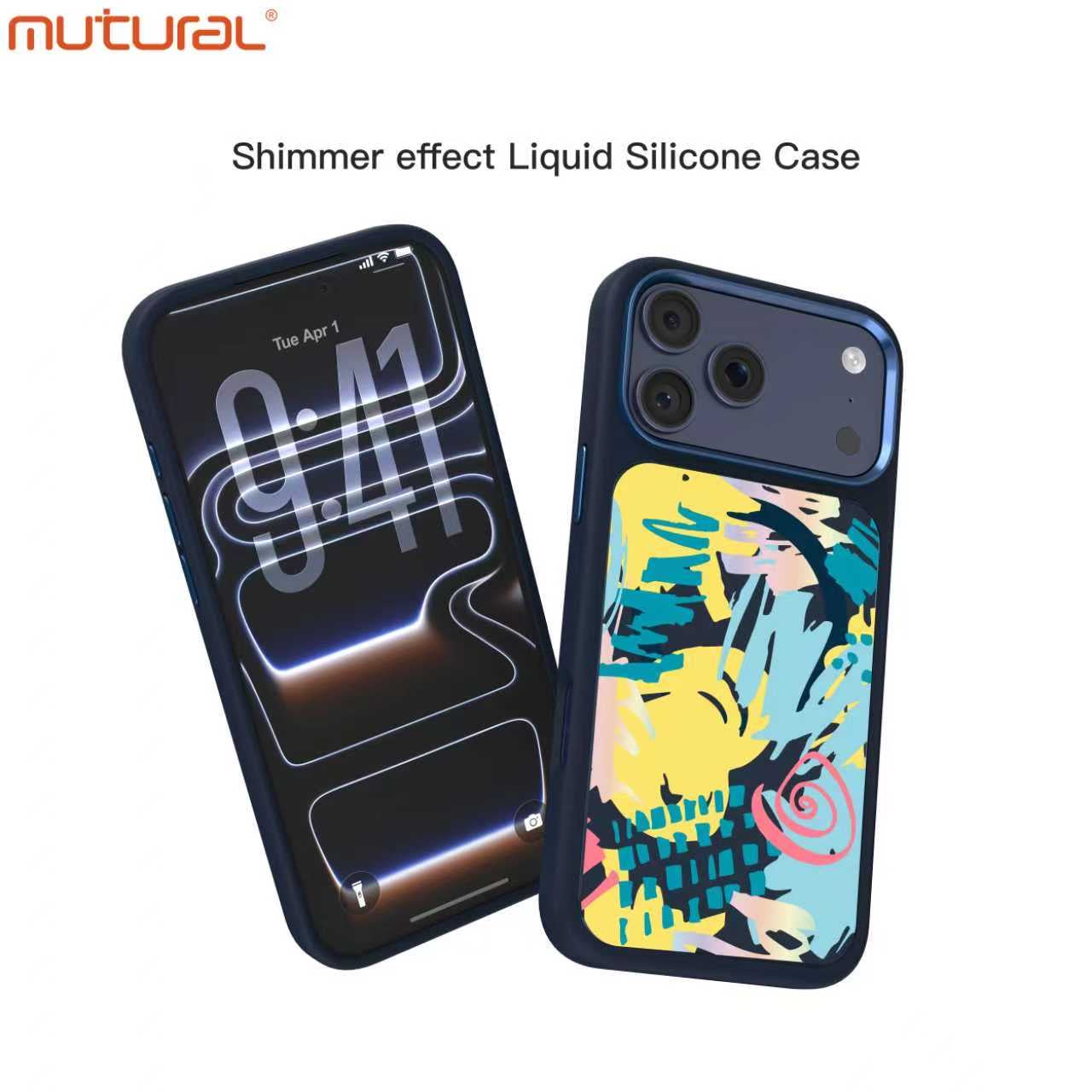 3D Silicon Designer iPhone Case for iPhone 17 Pro (Navy Blue)