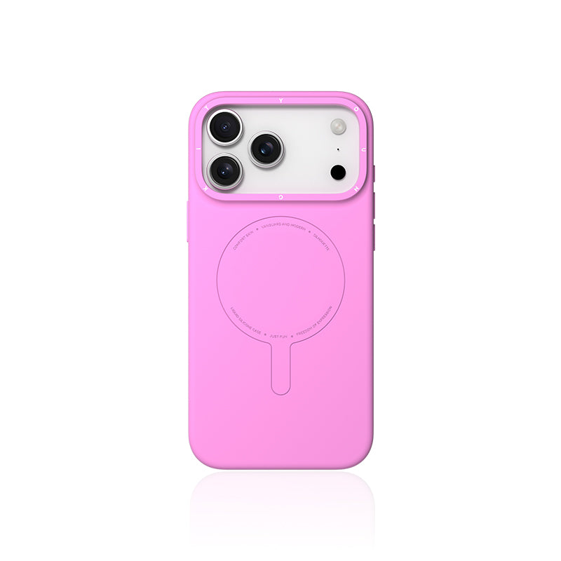 YOUNGKIT Morandi Silicon Case for iPhone 17 Pro (PINK)