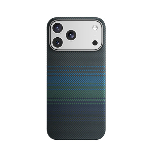 Genuine Kevlar Carbon Fibre Ultra Slim Case for iPhone 17 Pro Max (Blue&Green)