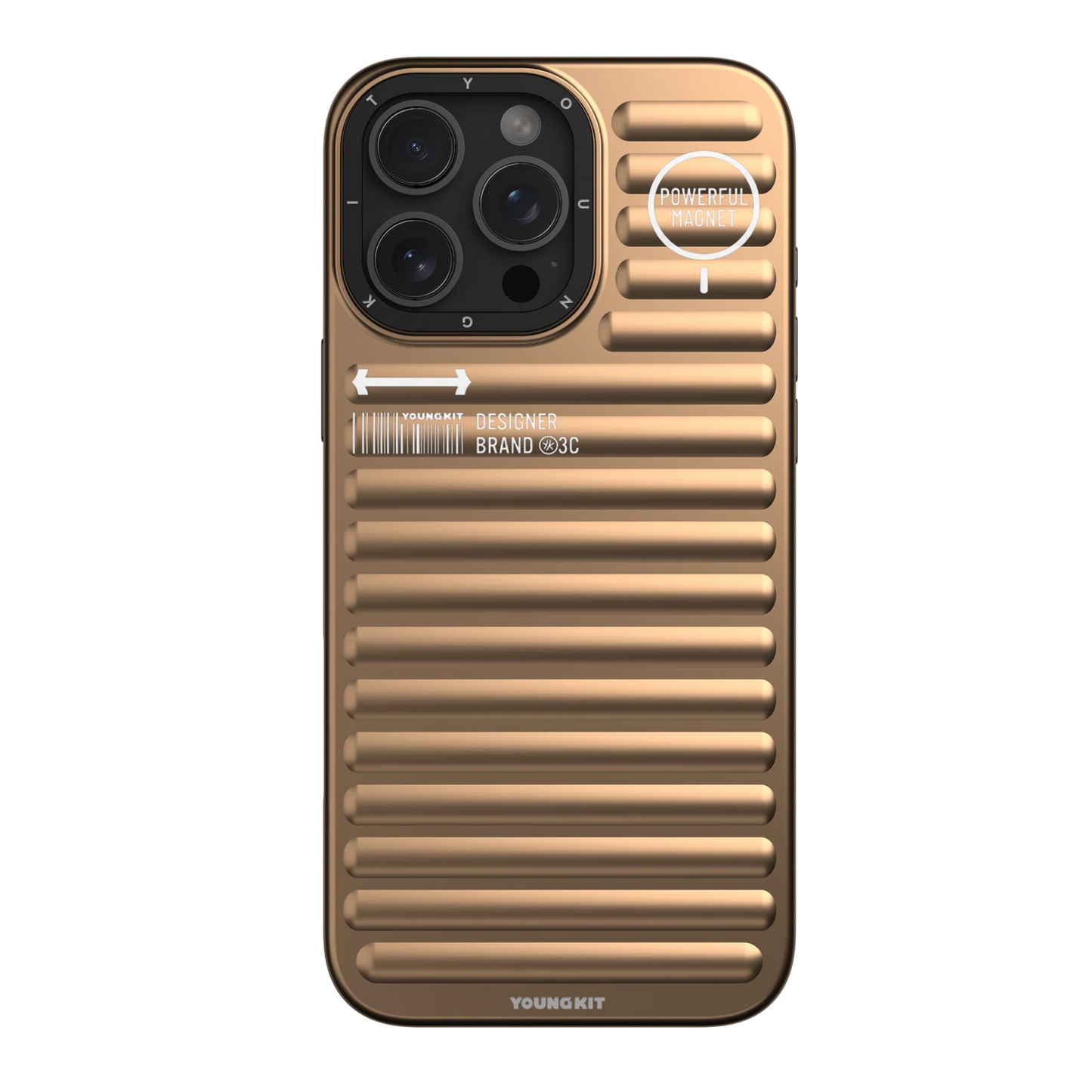 YOUNGKIT Luggage Series True Colour Case for iPhone 16 Pro (Desert Titanium)