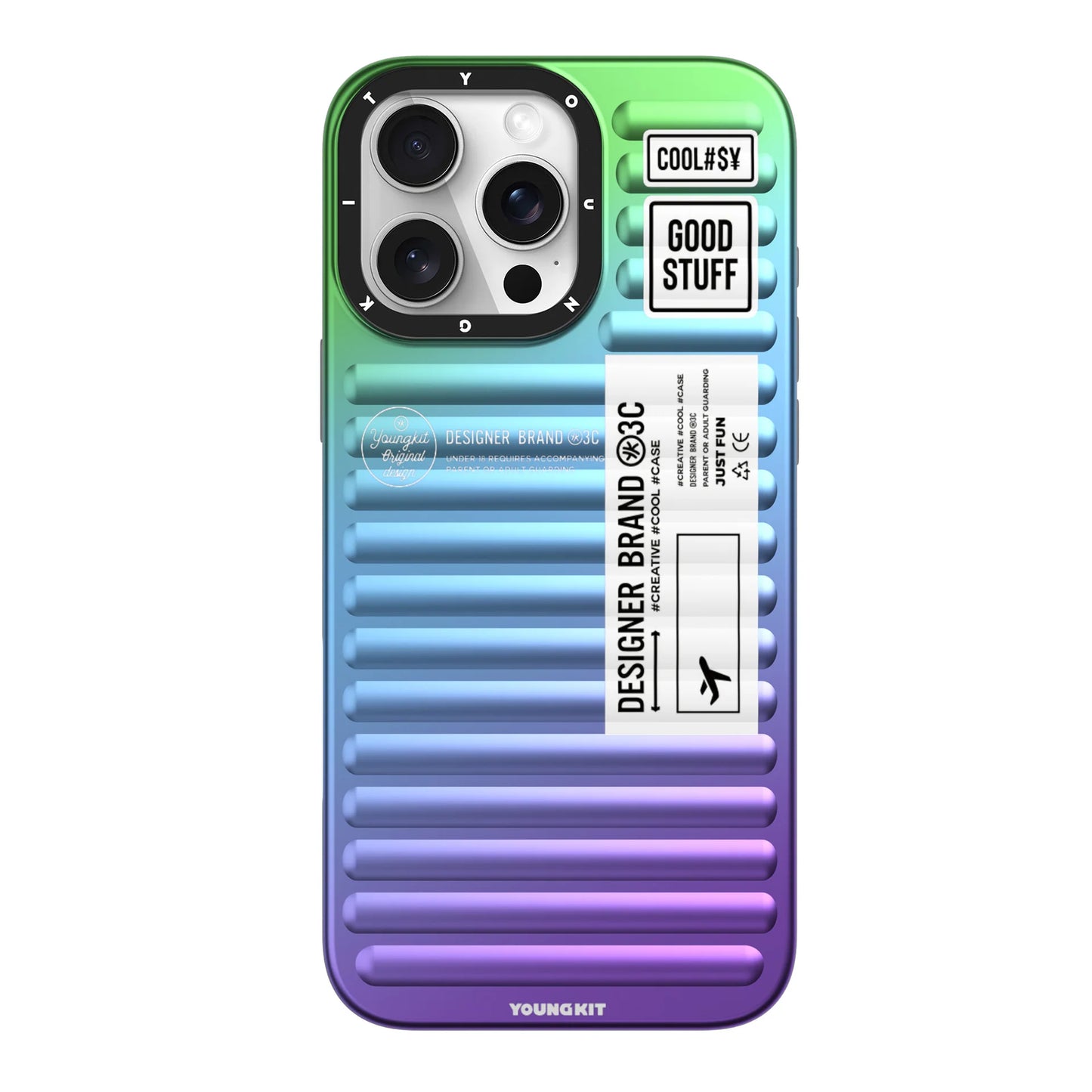 YOUNGKIT Aurora Luggage Series True Colour Case for iPhone 16 Pro Max (Aurora Galaxy)