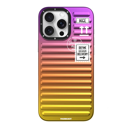 YOUNGKIT Aurora Luggage Series True Colour Case for iPhone 16 Pro Max (Sunset Red Glow)