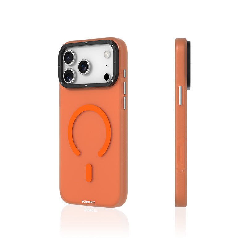YOUNGKIT Hidden Sand Series Magsafe Case for iPhone 17 Pro Max (Orange)
