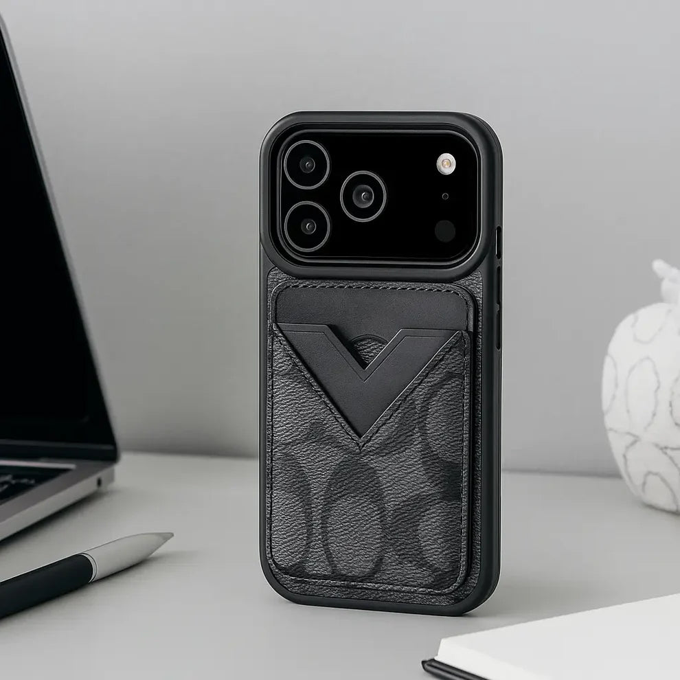 Luxury Branded Magsafe Compatible Case with Magsafe Wallet for iPhone 17