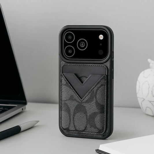 Luxury Branded Magsafe Compatible Case with Magsafe Wallet for iPhone 17