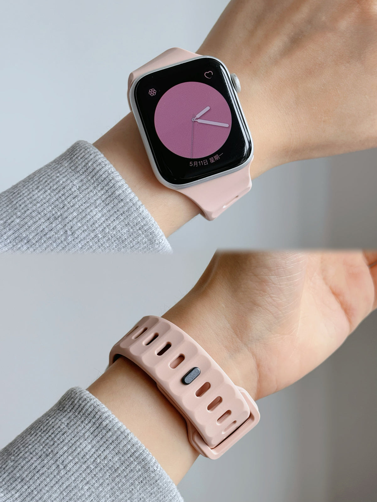 New Style Silicon Watch Band 38/40/41/42 mm (Rose Beige)